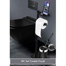 Sunplast Fırçalı Tuvalet Kağıdı Standı Siyah
