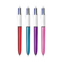 Bıc Dört Renk Medıum Tükenmez Kalem Dört Adet Çok Renkli