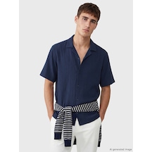 Lcw Vision İndigo Regular Fit Krinkle Erkek Gömlek Lcw Vision İndigo Regular Fit Krinkle Erkek Gömlek