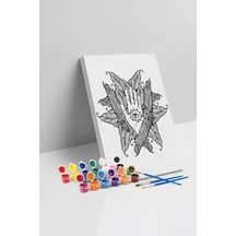 El Desenli Mandala Tuval Boyama Seti 40x50 Cm