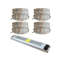 20 Metre Beyaz Şerit Led, 12v 25 Amper Led Trafo İle Gizli Aydınlatma