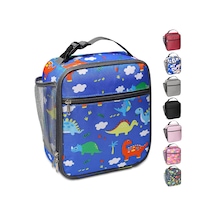 Dinozor Yalıtımlı Öğle Yemeği Çantası, Su Geçirmez Sızdırmaz Yumuşak Soğutucu Çanta, Dayanıklı Taşınabilir Termal Öğle Yemeği Kutusu, Okul/piknik/dış Mekan İçin Gök Mavisi