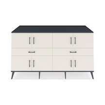 Kronos Konsol 4 Raflı 2 Çekmeceli 8 Kapaklı 176x59x99 Antrasit-ay Antrasit-aytaşı