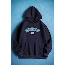 Uyguntarz Boundless 1996 Bridge Baskılı Oversize Sweatshirt Lacivert