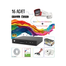 Adecam 16 Lı Full Hd Ahd Güvenlik Kamera Sistemi - Gece Renkli & Sesli Set + 30 Gün Kayıt, Cepten İzleme