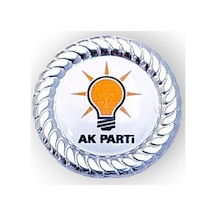 Yörük Tasarım Ak Parti Damla Mine Yaka Rozeti Gümüş