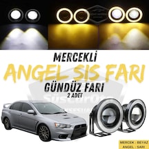 Mitsubishi Lancer 2007-2014 Uyumlu Üniversal Mercekli Angel Sis Farı Metal Su Geçirmez 76 Mm Halkalı Gündüz Farı Sis Farı 58100851