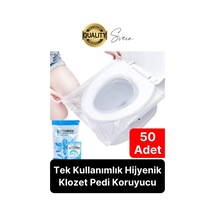 50 Adet Pratik Hijyenik Tek Kullanımlık Klozet Kapağı Pedi Örtüsü Yeni Sezon Koruyucu Kirletmez Çok Renkli