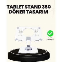 Ayarlanabilir Şeffaf Tablet Standı Kaymaz Silikon Tabanlı Çok Renkli