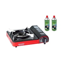 Orcamp Tekli Portatif Ocak Kırmızı + 2 Adet 227 Ml Kartuş