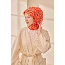 Silk Home Soft Eşarp 73092-13 Turuncu, Kiremit, Kırmızı, Vizon