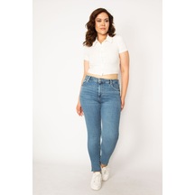 Şans Kadın Mavi 5 Cep Skinny Jean Pantolon 65n33761-mavi Mavi