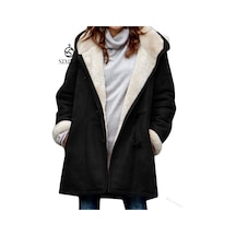 Yeni Polar Kalın Rüzgar Geçirmez Sıcak Ceket Siyah