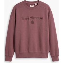 Levi's Regular Fit Pamuk Kumaş Erkek Standart Grafikli Sweatshirt -0157 Bordo