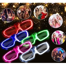 Neon Işıklı Parti Gözlüğü Pilli 12 Li Paket 5 Renk - Yqbx-707764 18