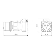 Bemis Monofaz Dönüştürücü Adaptör Priz 3/16a Fiş-1/16a Priz