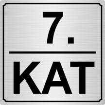 7.Kat 20Cmx20Cm Metal Yönlendirme Levhası Gümüş Renk Metal