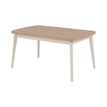 Dori Ortadan Açılır Yemek Masası 90x150 Cm Krem