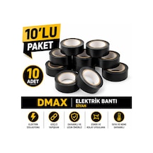 Dmax Siyah Elektrik Bandı Güçlü Yapışkanlı Elektrik İzolasyon Ve Yalıtım Bandı
