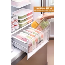 4 Bölmeli Buzdolabı Organizeri 1 Lt, Friz Düzenleyici Desenli