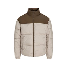 Jack & Jones Jjraze Erkek Dik Yaka Şişme Mont Puffer Ceket Günlük Rahat Kahverengi