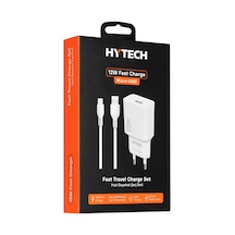 Hytech HY-XT50M 12W 5V 2.4A Micro USB Kablolu Beyaz Kablo + Ev Şa