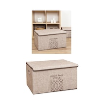 Keçe Kapaklı Mega Plus Baza Hurcu, Çok Amaçlı Düzenleyici Organizer Kutu Mega Boy 57x41x31cm Kahve Kahverengi