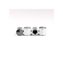 Mufunye Otomobil Lastik Gümüş Metal Anti-hırsızlık Ventil Kapağı, Dayanıklı, Kompakt Tasarım, Kolay Kullanım, Dekoratif Aksesuar
