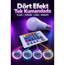 Tek Rgb Led Ampul Kumandadan Işık Efekti Seçimli Najmaddin 1