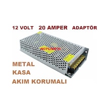 20 Amper 12 Volt Trafo Adaptör Şarj Güç Kaynağı (Let Led Kamera )