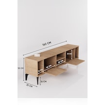Linya Tv Sehpası Suntalam Bej 160x35 Cm