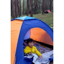 8 Kişilik Aile Boy Kamp Çadırı Kolay Kurulumlu Çadır Piknik Tatil Gezi Çadırı 220x300x170 Karışık