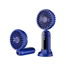 F188 Taşınabilir Usb Şarj Edilebilir Soğutma Fanı 100 Rüzgar Hızı El Tipi Yaz Fanı - Mavi Mavi