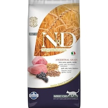 N&D Düşük Tahıllı Kuzu Etli ve Yaban Mersinli Yetişkin Kedi Maması 5 KG