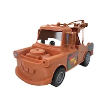 Çekici Mater Araba Sesli Pilli Kendi Kendine Gezen Çarpdön Oyuncak Cars Şimşek Mcqueen 20 Cm. Kahverengi