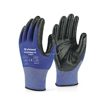 Violent Nitril Kaplı Örme Eldiven, Çift Renk,%100 Polyester, Kaymaz, Dayanıklı, Endüstriyel İş