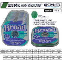 Owner 56013 Broad 100m Natural Clear Misina 10 Adetli 0,37
