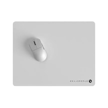 Kaymaz Tabanlı Temperli Cam Mousepad, 42x33 Cm Boyutunda Beyaz Renk