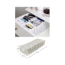 Akordiyon Organizer Çekmece Içi Düzenleyici Gri Small Küçük Kumaş Gri Tr Diğer