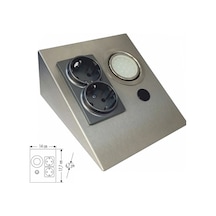 Tezgah Altı 2 Li Priz Işık 1watt Ct-5109 Beyaz Işık
