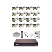 Fury 16 Lı 15 Warm Led Gece Renkli Görüş Su Geçirmez Güvenlik Kamerası Seti 250gb