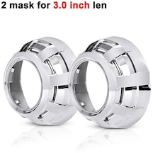 Adet Mask-derı Bi Xenon Projektör Lens Gümüş Örtüleri 2.5 Inç 3.0 Inç Hella 3r 5 Koito Q5 Far Dıy Hood Maskesi A