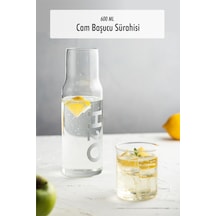 Borosilikat Cam Gri Başucu Sürahisi & Cam Sürahi 600 Ml