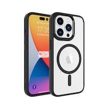 iPhone Uyumlu 15 Pro Max Kılıf Krom Magsafe Silikon Kapak