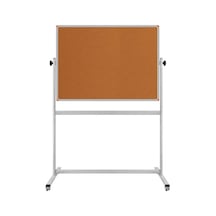 Panda 90 x 120 CM Çift Taraflı 360 Dönerli Tekerlekli Mobil Mantar Pano - pan176