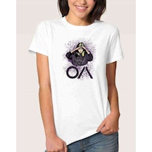 The Oa Girl Splash Kadın Beyaz Tshirt