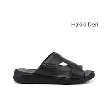 Diğer Erkek Siyah Hakiki Deri Comfort Terlik Dyma83242827