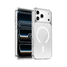 Onegif Apple İphone 17 Pro Sora Simli Magsafe Kapak - Beyaz