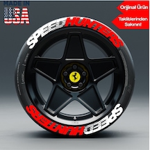 Lastik Yazısı Speedhunters Çift Renk 4 Adet Araç Motorsiklet Lastik Sticker Etiket Made In Usa