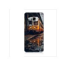 Samsung Galaxy C5 Pro Uyumlu Eski Sarı Tren Desenli Silikon Kılıf